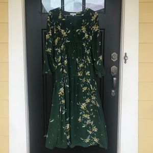 Emerald green floral maxi